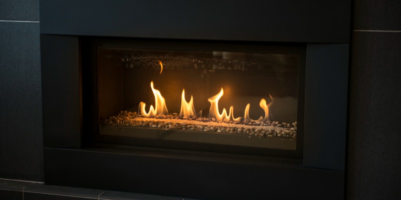 Modern Gas Fireplace Picture Id175192160