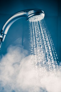 Hot water from shower