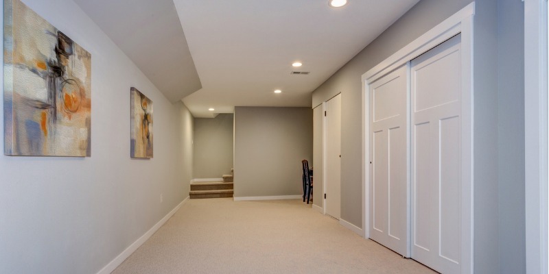 Clean, modern basement 