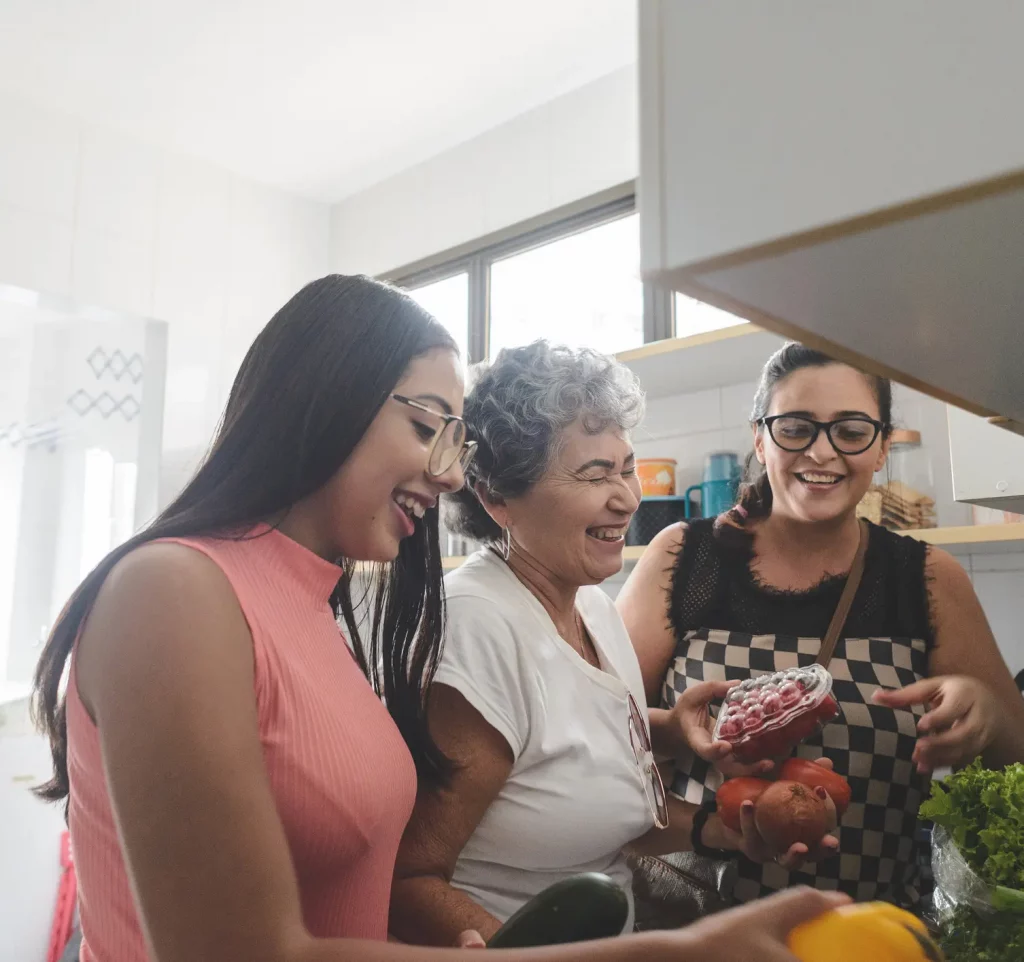 Family In Kitchen