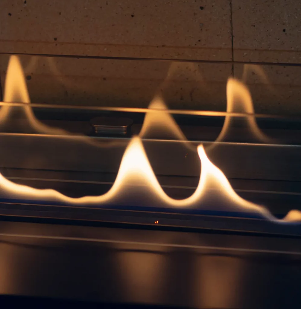 Gas Fireplace Closeup